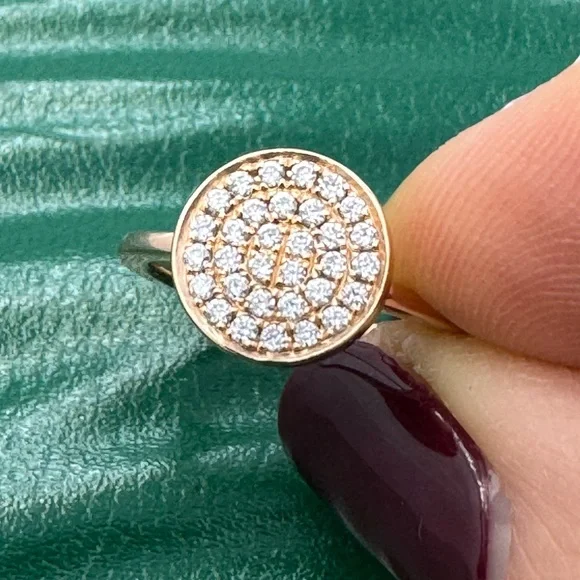 Ladies Rose Gold Ring with Diamonds size 6.5